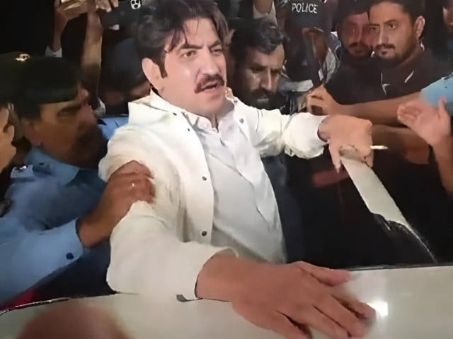 pti mna sher afzal marwat is being arrested outside parliament hous in islamabad on monday screengrab pti mna sher afzal marwat is being arrested outside parliament hous in islamabad on monday screengrab