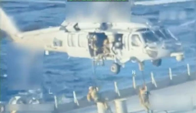 us forces abseil onto an oil tanker during a raid described by u s attorney general pam bondi as its seizure by the united states off the coast of venezuela december 10 2025 in a still image from video photo reuters
