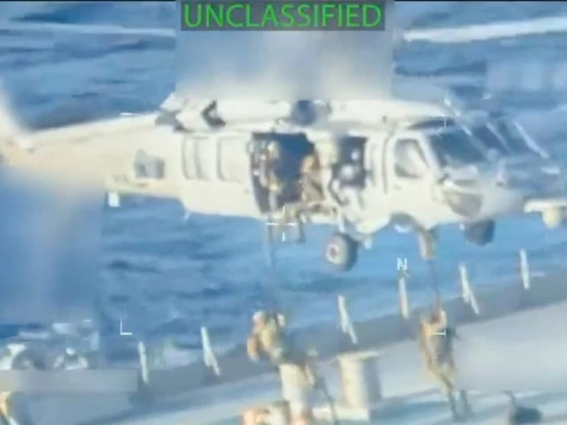 us forces abseil onto an oil tanker during a raid described by u s attorney general pam bondi as its seizure by the united states off the coast of venezuela december 10 2025 in a still image from video photo reuters