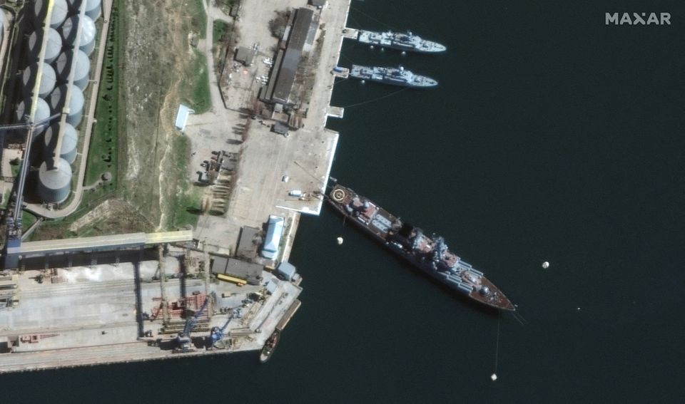 Photo of Russia says blast cripples Black Sea flagship, Ukraine claims missile strike