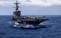 uss george hw bush arrives in central command area giving us 3 aircraft carriers in region