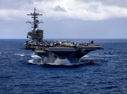 uss george hw bush arrives in central command area giving us 3 aircraft carriers in region