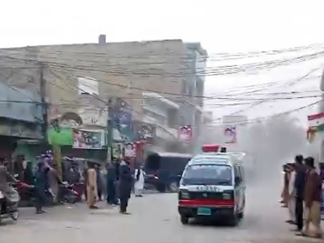 the explosion occurred as the rally belonging to the former ruling party was passing through the main jinnah road in sibi photo x ptibalochistan