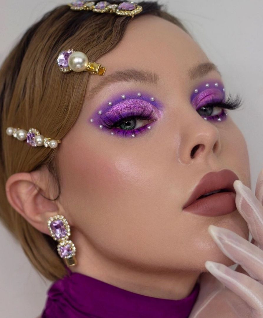 10 Crystal-Studded Eye Makeup Looks Seen On Celebrities And Influencers