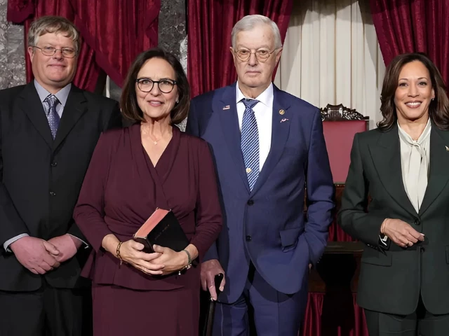 us senator fischer s husband declines kamala harris handshake