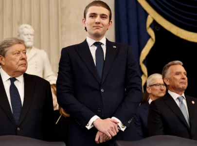 watch barron trump responds to father s inauguration shout out