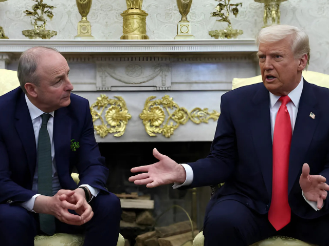 photo us president donald trump meets with irish taoiseach prime minister micheal martin at white house in washington dc us reuters