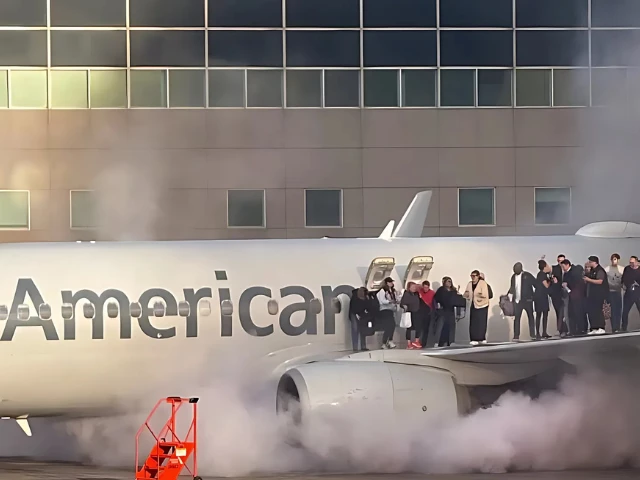 photo passengers standing on the wing of an american airlines plane as they are evacuated after it caught fire in denver colorado branden williams afp photo passengers standing on the wing of an american airlines plane as they are evacuated after it caught fire in denver colorado branden williams afp