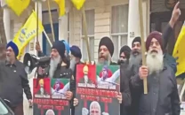 pro khalistan sikhs hindu protesters clash in london