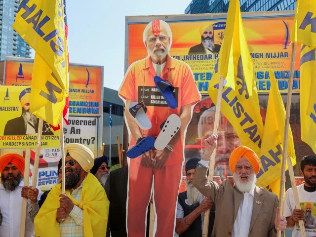 sikh protesters participate in a rally as world leaders gather in kananaskis for the g7 leaders summit in calgary alberta canada on june 16 2025 photo reuters sikh protesters participate in a rally as world leaders gather in kananaskis for the g7 leaders summit in calgary alberta canada on june 16 2025 photo reuters