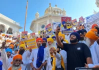sikhs around the world demonstrated on 42nd anniversary on operation which killed 8000 people in india photo app
