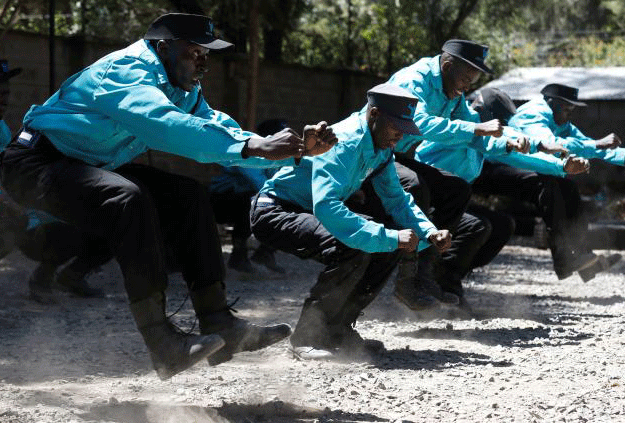 Trainees from Dewei Security attend boxing training at a training camp, on the outskirts of Beijing, China March 2, 2017. PHOTO: REUTERS