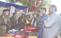 chief minister murad ali shah inspects a rescue 1122 flood relief camp at ali wahan village in rohri photo express chief minister murad ali shah inspects a rescue 1122 flood relief camp at ali wahan village in rohri photo express