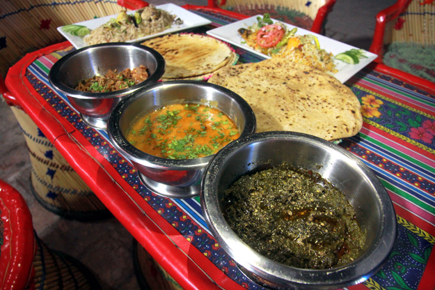 Some of the dishes served at Sindh Cafe. PHOTO: ATHAR KHAN