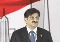sindh chief minister murad ali shah speaking at an investment conference in china on october 15 2026 photo screengrab
