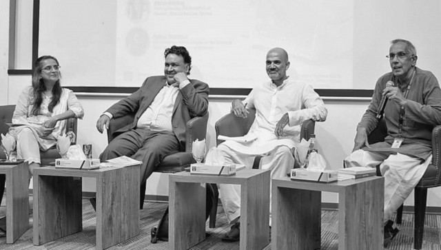 speakers during panel discussion at the launch of dr aasim sajjad akhtar s book at iba s city campus photo express speakers during panel discussion at the launch of dr aasim sajjad akhtar s book at iba s city campus photo express