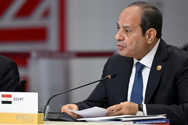 egyptian president abdel fattah al sisi attends the extended format meeting of the brics summit in kazan russia on october 23 2024 photo reuters