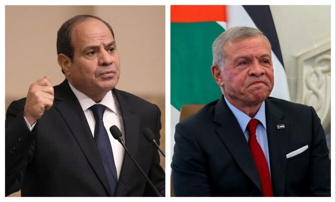 el sisi and king abdullah ii reaffirmed their united stance on gaza s reconstruction during a meeting on wednesday photo arab news