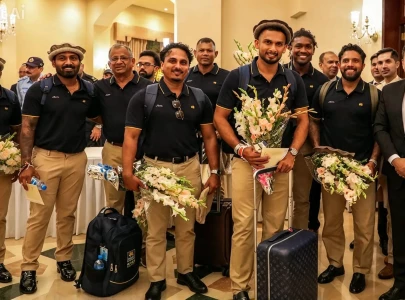 sri lanka s players arrive in pakistan ahead of t20i series