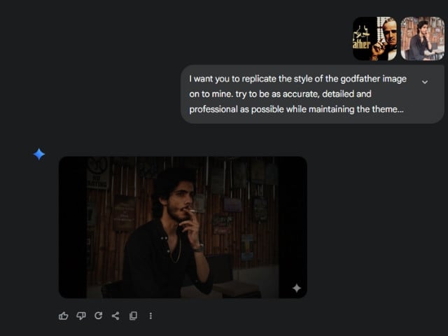 VS using a small prompt as an input