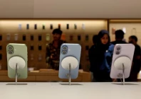 the newly launched iphone 17 series are displayed at an apple store in new delhi india september 19 2025 photo reuters file