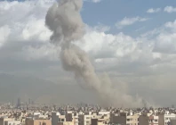 smoke rises from a building in tehran photo reuters