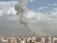 smoke rises from a building in tehran photo reuters