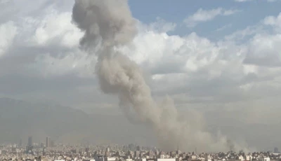 smoke rises from a building in tehran photo reuters