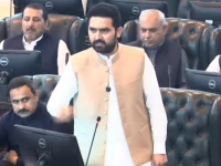 khyber pakhtunkhwa chief minister sohail afridi addresses the provincial assembly session on thursday calling for an end to drone strikes screengrab