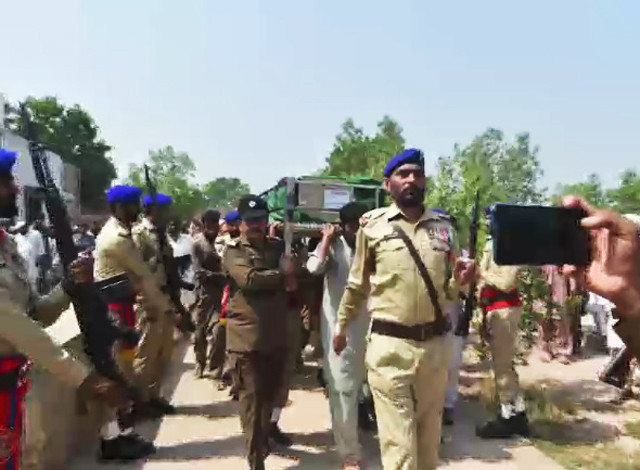 the martyr was laid to rest with full military honours said military s media wing the inter services public relations ispr screengrab