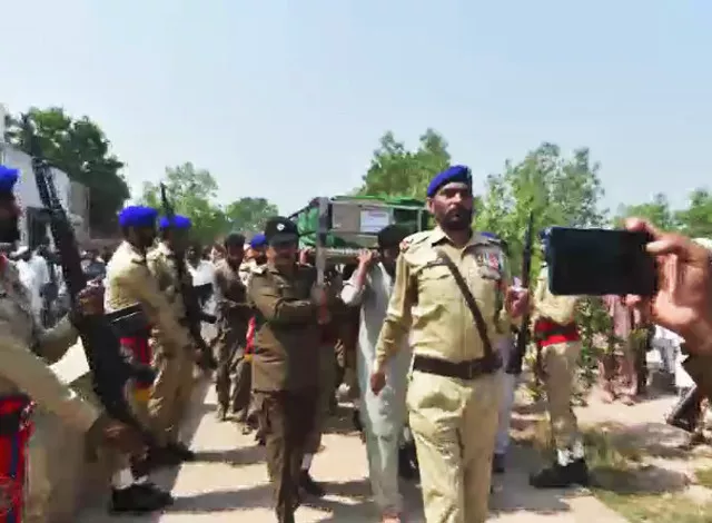 the martyr was laid to rest with full military honours said military s media wing the inter services public relations ispr screengrab the martyr was laid to rest with full military honours said military s media wing the inter services public relations ispr screengrab