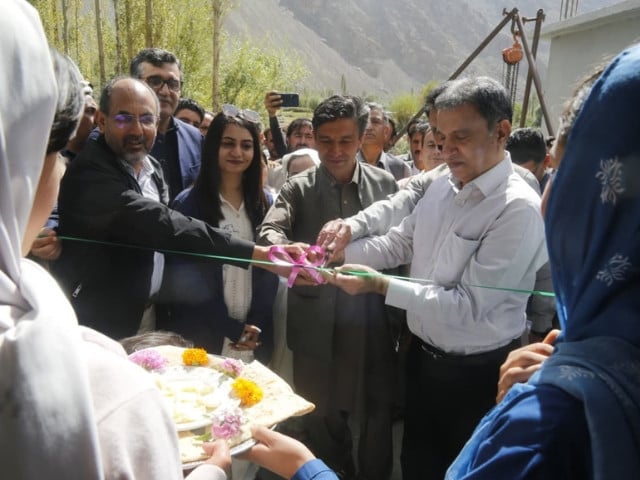 Innaguration ceremony of hydropower plant. Photo: Shabbir Mir