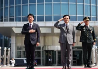 japanese defence minister shinjiro koizumi and south korean defence minister ahn gyu back salute to national flags during a welcoming ceremony before their meeting at the defence ministry in seoul south korea june 28 2026 photo reuters