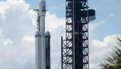 a spacex falcon heavy rocket is prepared for launch with nasa s nancy grace roman space telescope aboard at the kennedy space center in cape canaveral florida on august 29 2026 photo reuters file
