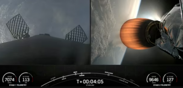 spacex s falcon 9 is pictured launching satellites to orbit in space after it lifted off from the vandenberg space force base in california us in this screenshot obtained from a handout video released on july 12 2024 photo reuters spacex s falcon 9 is pictured launching satellites to orbit in space after it lifted off from the vandenberg space force base in california us in this screenshot obtained from a handout video released on july 12 2024 photo reuters