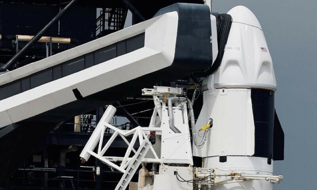 a spacex falcon 9 rocket is prepared for another launch attempt for polaris dawn a private human spaceflight mission at the kennedy space center in cape canaveral florida us september 9 2024 two crew members are expected to attempt the first ever private spacewalk photo reuters a spacex falcon 9 rocket is prepared for another launch attempt for polaris dawn a private human spaceflight mission at the kennedy space center in cape canaveral florida us september 9 2024 two crew members are expected to attempt the first ever private spacewalk photo reuters