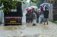 more than 425 homes were damaged in mudslides with over nearly 1 800 families moved to temporary shelters photo afp
