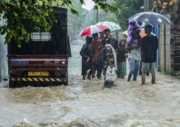 more than 425 homes were damaged in mudslides with over nearly 1 800 families moved to temporary shelters photo afp