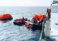 sri lanka navy personnel assist iranian sailors during a rescue operation after responding to a distress call from their vessel the iranian military ship iris dena while at sea within sri lanka s maritime search and rescue region in indian ocean sri lanka march 4 2026 photo reuters