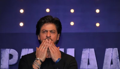 bollywood actor shahrukh khan gestures during a success celebration event of the film pathaan in mumbai india january 30 2023 photo reuters