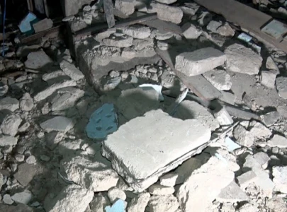 two storey building collapses