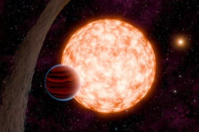 an artist s depiction of a planet and its host star with a misaligned disk of material and a binary companion in the background is shown in this undated handout image photo reuters an artist s depiction of a planet and its host star with a misaligned disk of material and a binary companion in the background is shown in this undated handout image photo reuters