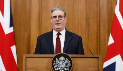 britain s prime minister keir starmer speaks to the media on the situation in the middle east at downing street in central london on march 16 2026 photo afp