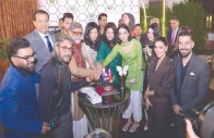 actor sonya hussyn is joined by leading actors producers and cultural figures in karachi as they celebrate her recent best actress win in russia marking a proud moment for pakistani cinema and honouring her growing international acclaim photo express