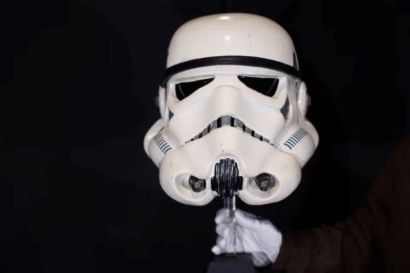 a screen matched move along sandtrooper helmet from star wars a new hope is displayed at propstore in chenies britain september 30 2024 photo reuters