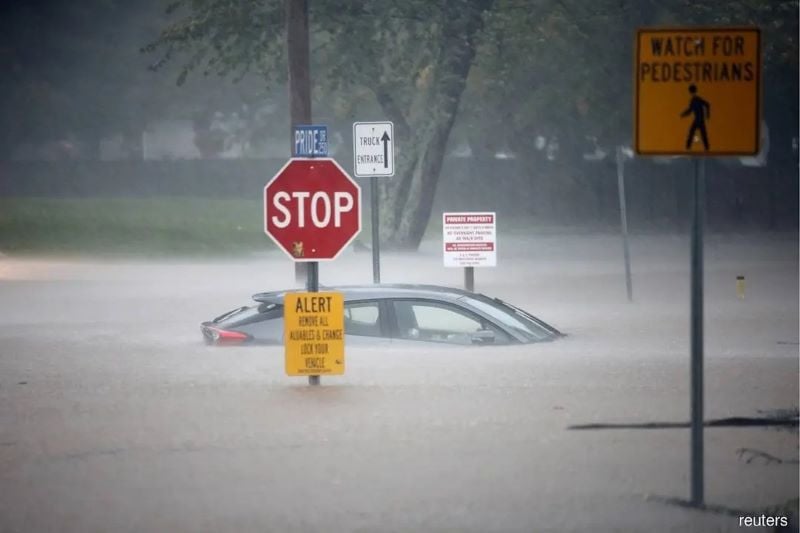 a car inundated after helene storm photo reuters