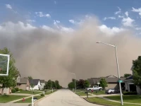 a dust storm approaches the town of normal illinois u s may 16 2025 in this screengrab obtained from a social media video photo reuters