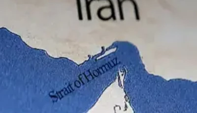 a map showing the strategic waterway of the strait of hormuz file photo