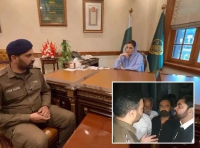 cm maryam meets sub inspector disciplined for stopping mpa s vehicle