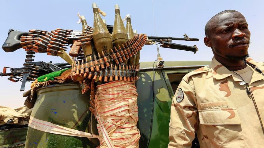 A member of Sudan's Rapid Support Forces (RSF) paramilitary, which has been fighting the nation's army since last April. PHOTO: REUTERS